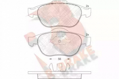 R BRAKE rb1533 -  Комплект тормозных колодок, дисковый тормоз